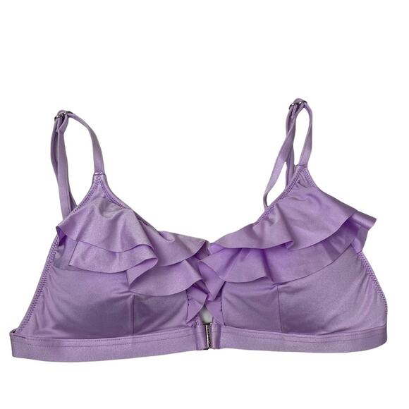 Seafolly Shine On Fixes Tri Bikini Top Lilac Size 8 - Picture 1 of 9